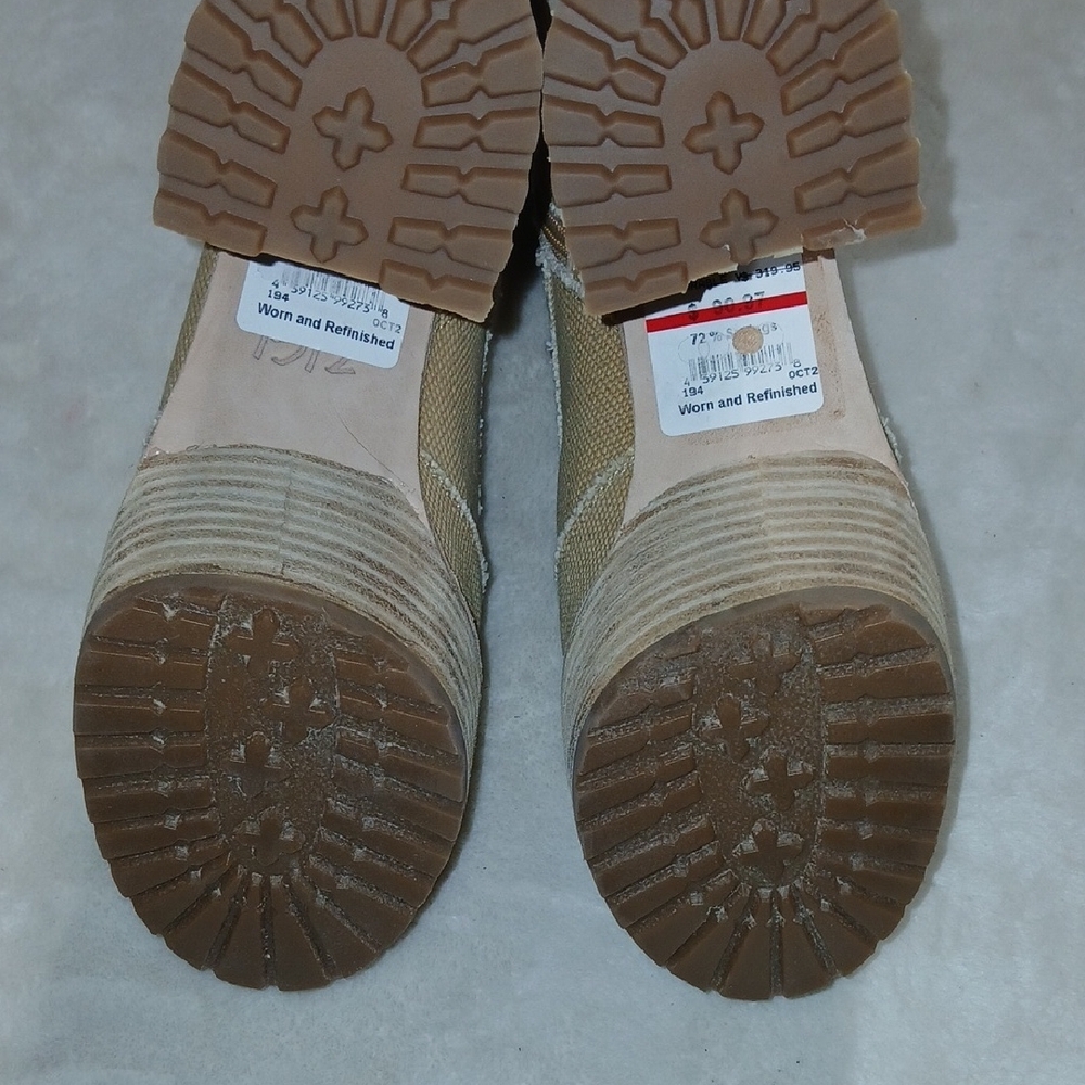 Zigi Jhanny Tan Lace-Up Platform Boots Size 9 - Picture 5 of 9